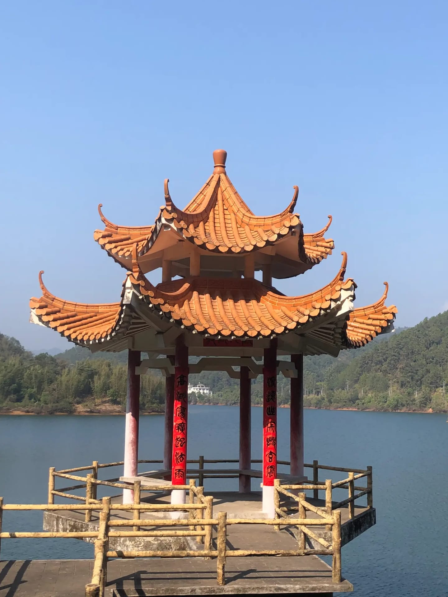 鼎湖山九龙湖七星亭真实场景